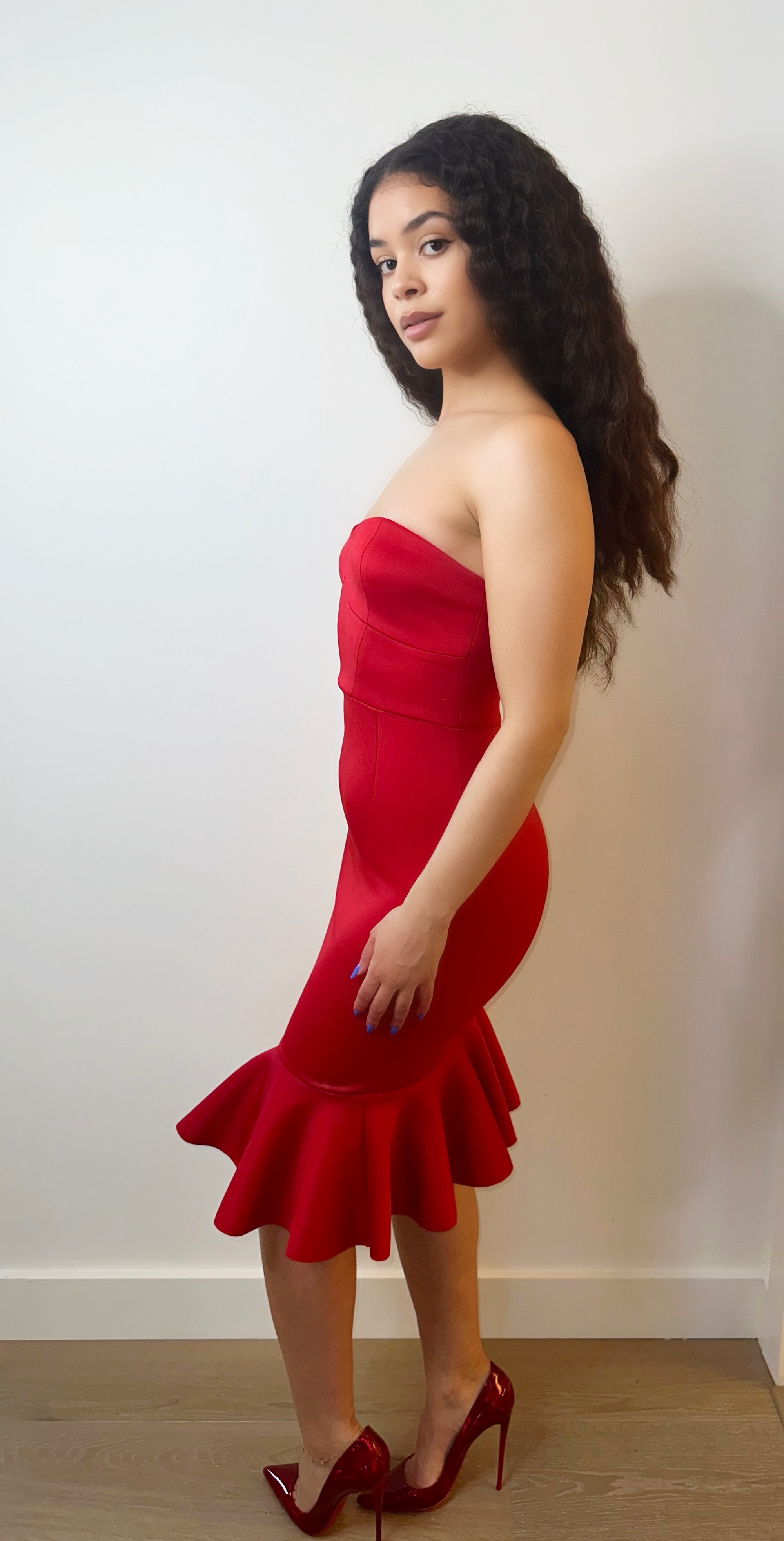Strapless Red Cocktail