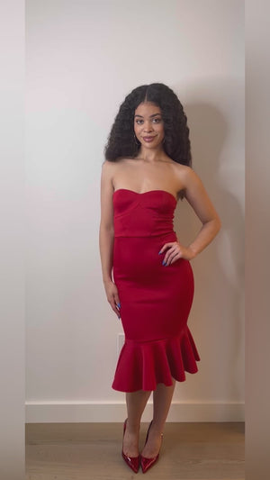 Strapless Red Cocktail