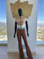 Beige and Brown Jumpsuit. Medium. New
