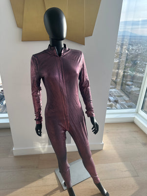 New! Purple Metallic Jumpsuit! Medium