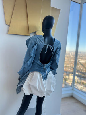 New! Medium Jean Top white dress