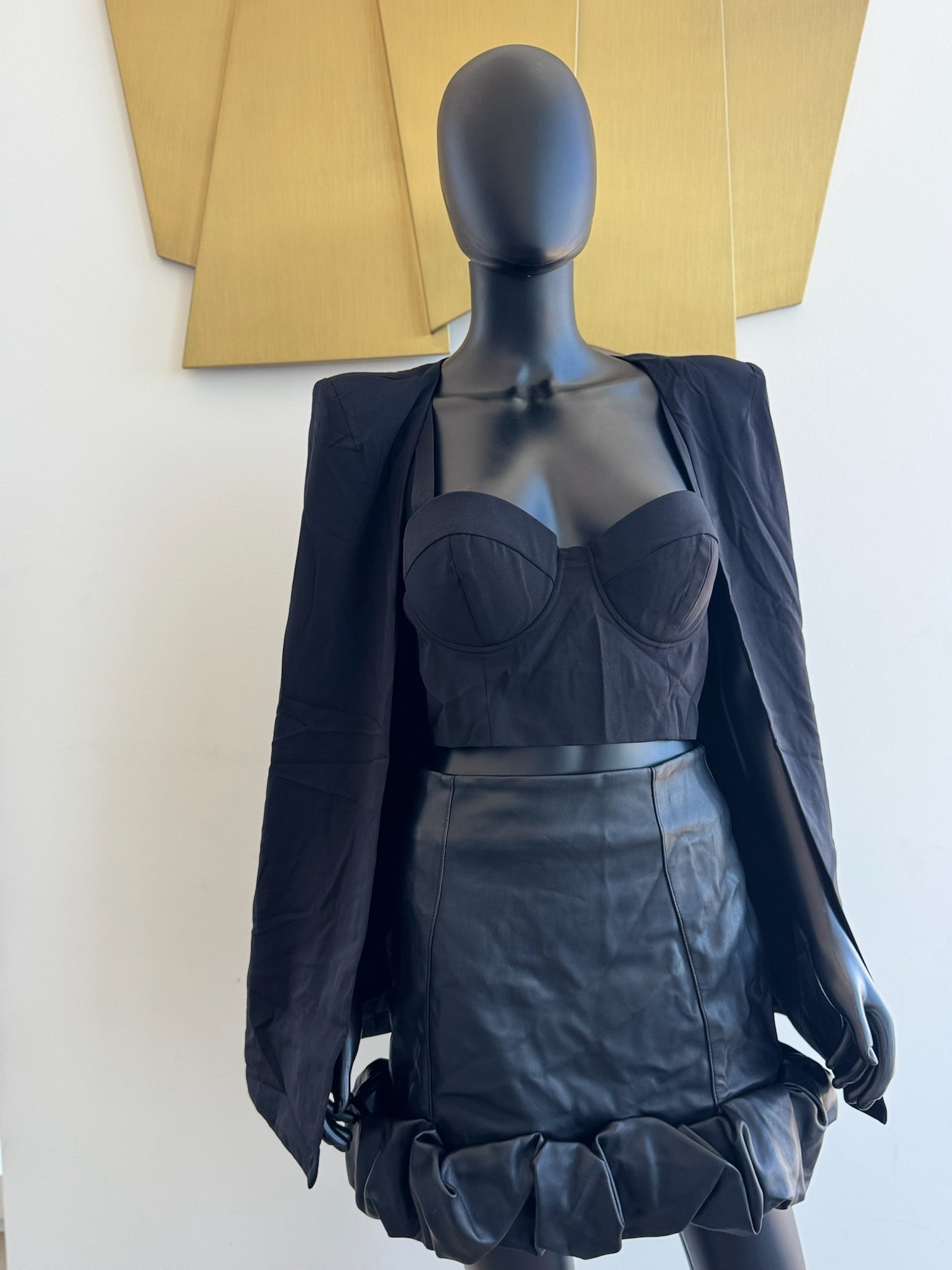 Skirt Only! Leather Bubble skirt! Small