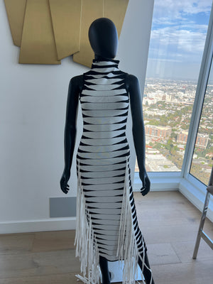White and Black Stripe Dress! Small! New! Never Worn