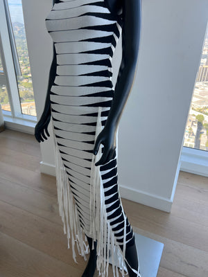 White and Black Stripe Dress! Small! New! Never Worn