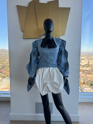 New! Medium Jean Top white dress