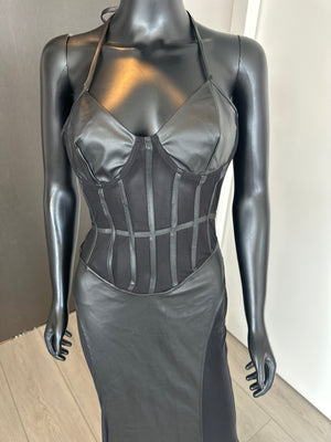 New! Black Sexy Dress! Sheer Stomach and side legs! Medium