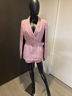Chic Pink Blazer and Short Set Small
