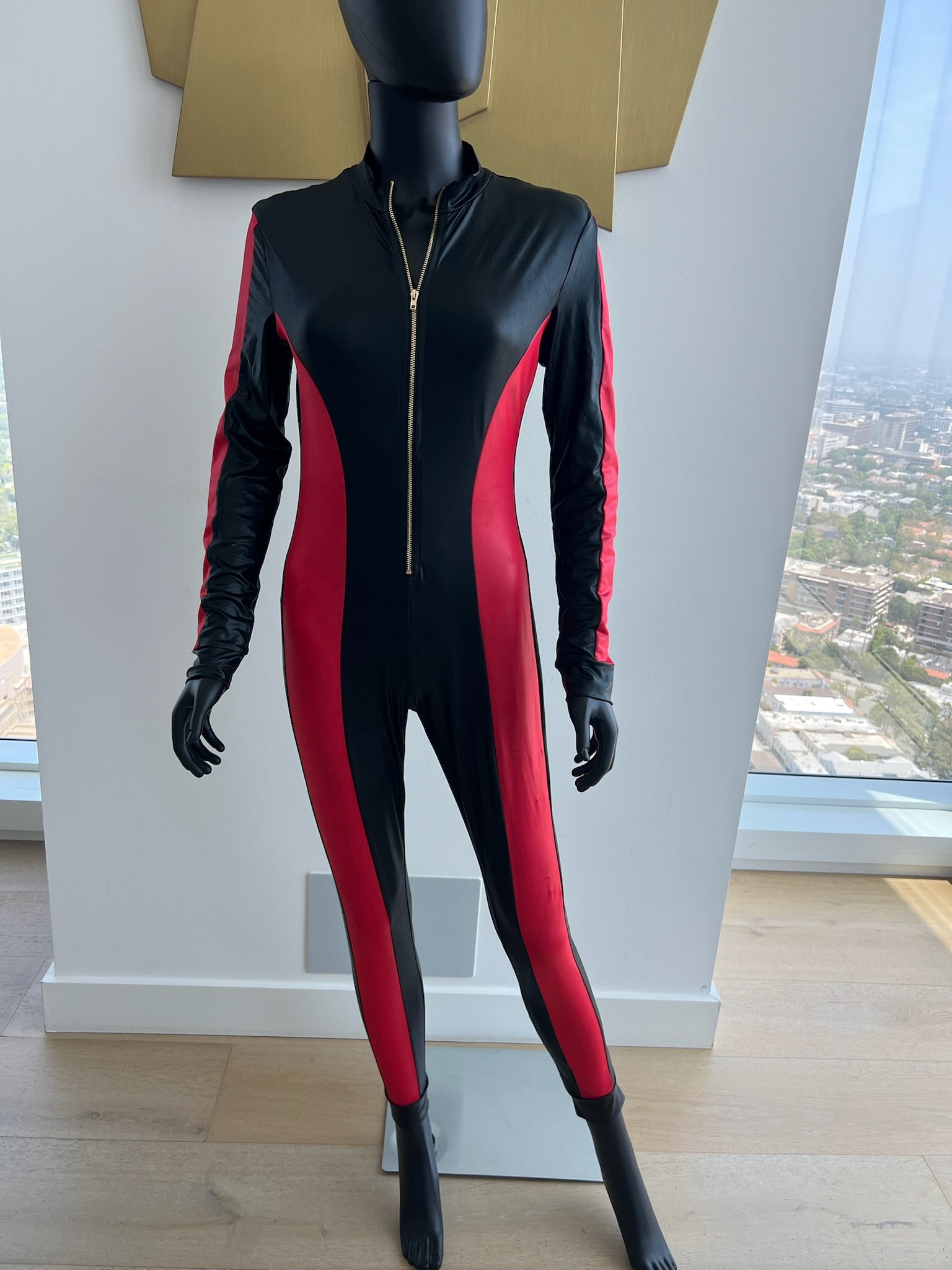PLEATHER JUMPSUIT SMALL