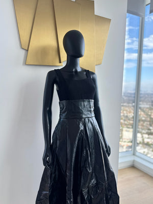 Chic! Black Pleather Dress! New