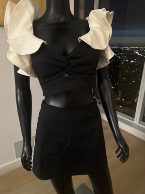 Black and White skirt set! Size Small
