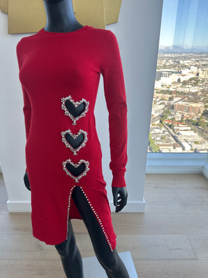 New! Red Cutout Heart Dress! Medium