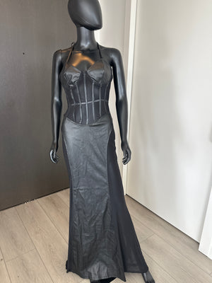 New! Black Sexy Dress! Sheer Stomach and side legs! Medium