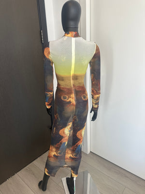 Chic Sheer Cover-Up Dress Medium