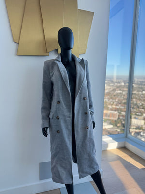 Grey Long Trench! Small