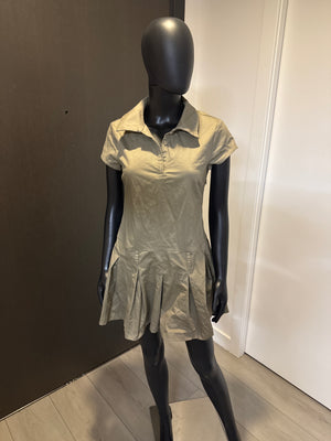 NEW!!! Cute Green Collard Khaki Dress Large