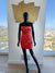 Orange short dress. Medium