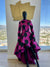 Beautiful Purple and Black Ball Gown Small