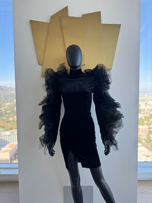 Sleeve Show Dress! Black! New Small