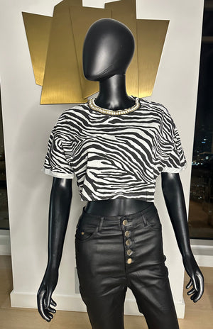 NEW! Zebra Crop Shirt! One Size fits all!