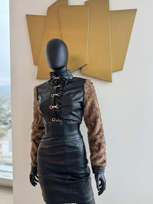 Pleather Skirt Set! New! Small