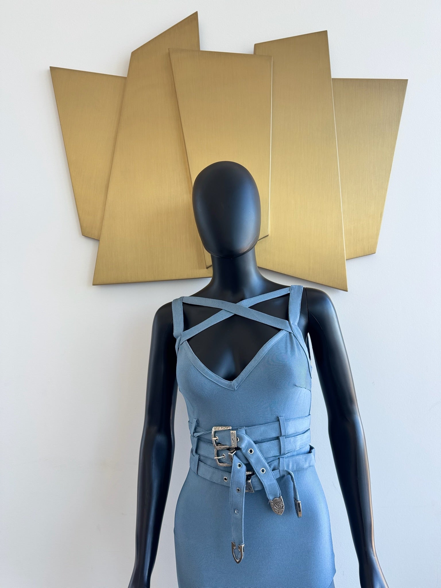 Fitted Blue Dress! Size Small