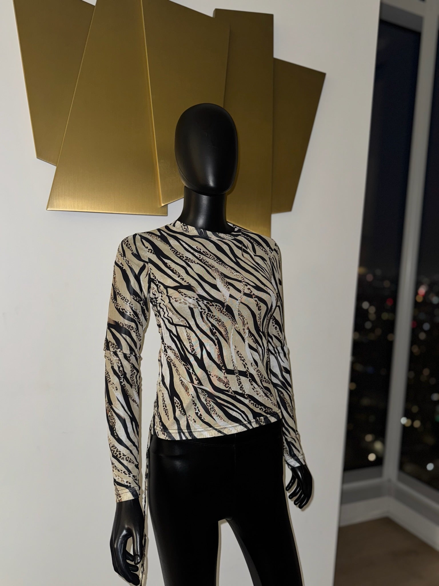 New! Tiger Sheer Top