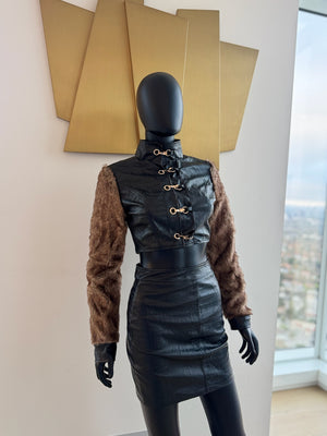 Pleather Skirt Set! New! Small