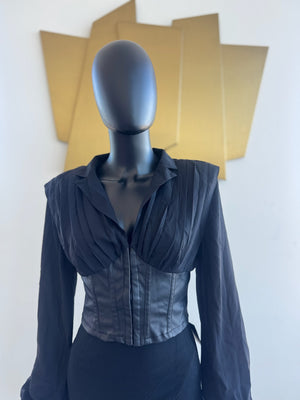 Black Top Blazer! Top Only! Medium!