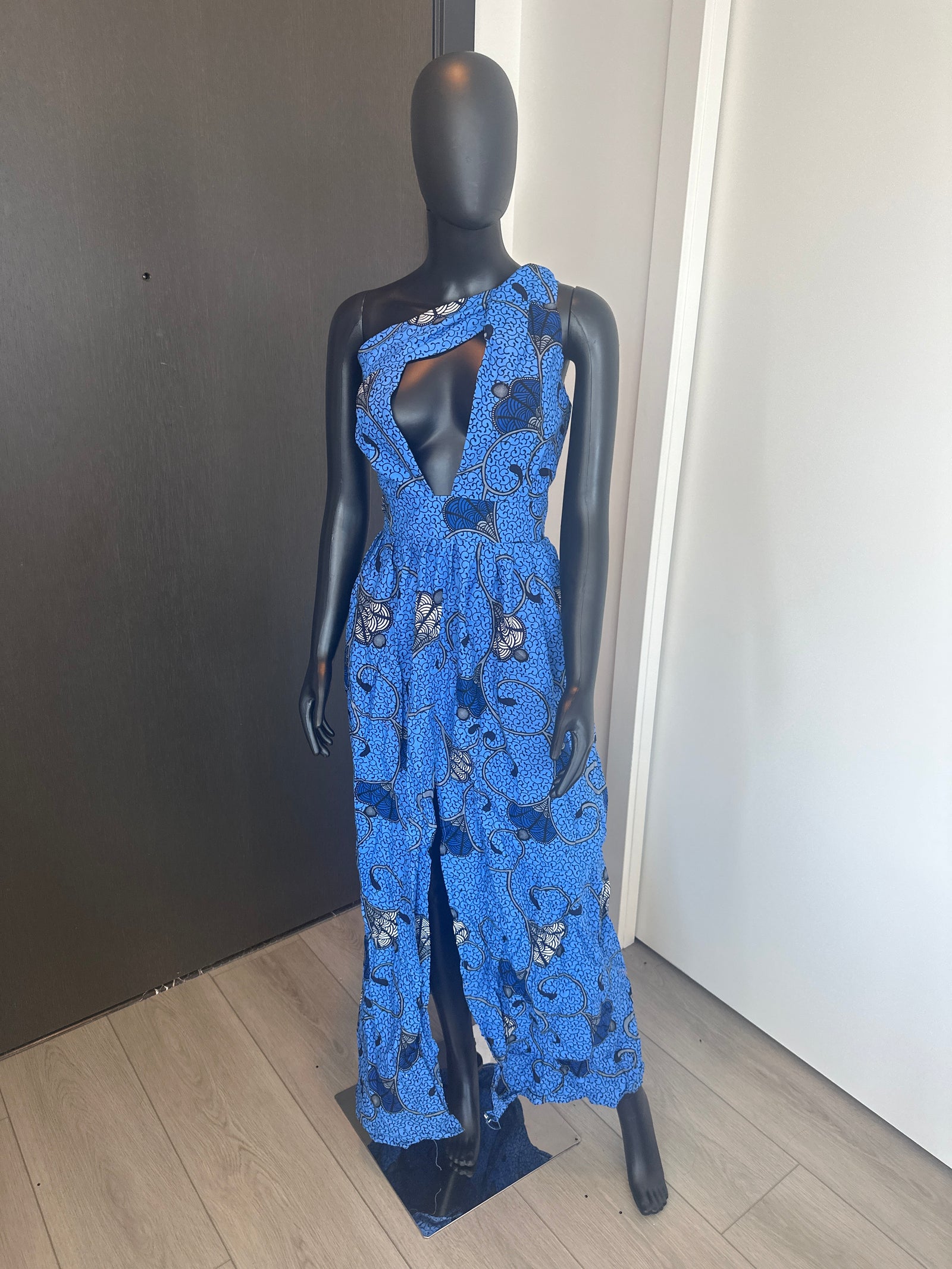 Chic Blue One Shoulder Dress Medium