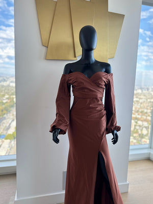 Brown Fitted Gown! New