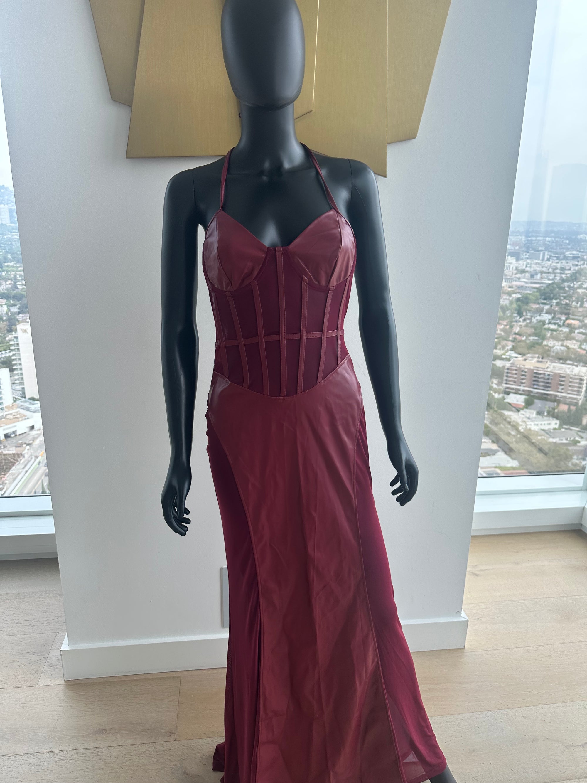 Maroon Floor Length Dress! Medium