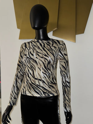 New! Tiger Sheer Top