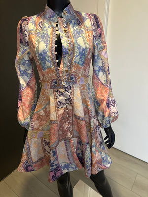 New! Multi Color Dress! Jewerly buttons! Medium