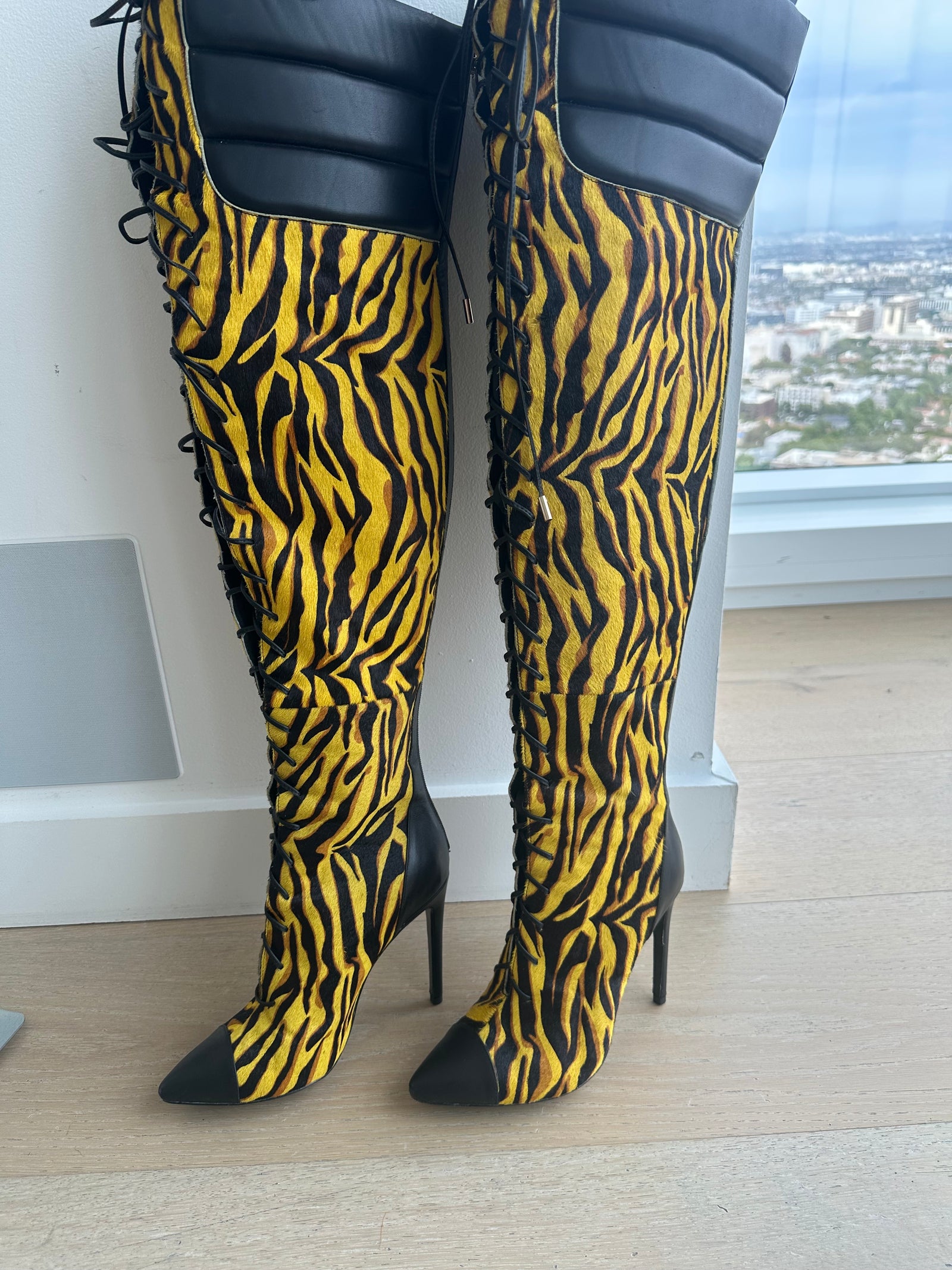 Yellow Zebra Boots