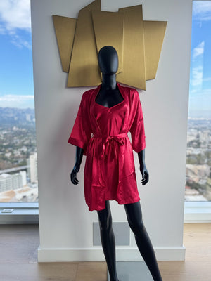 Red Robe with Red Night Gown! New