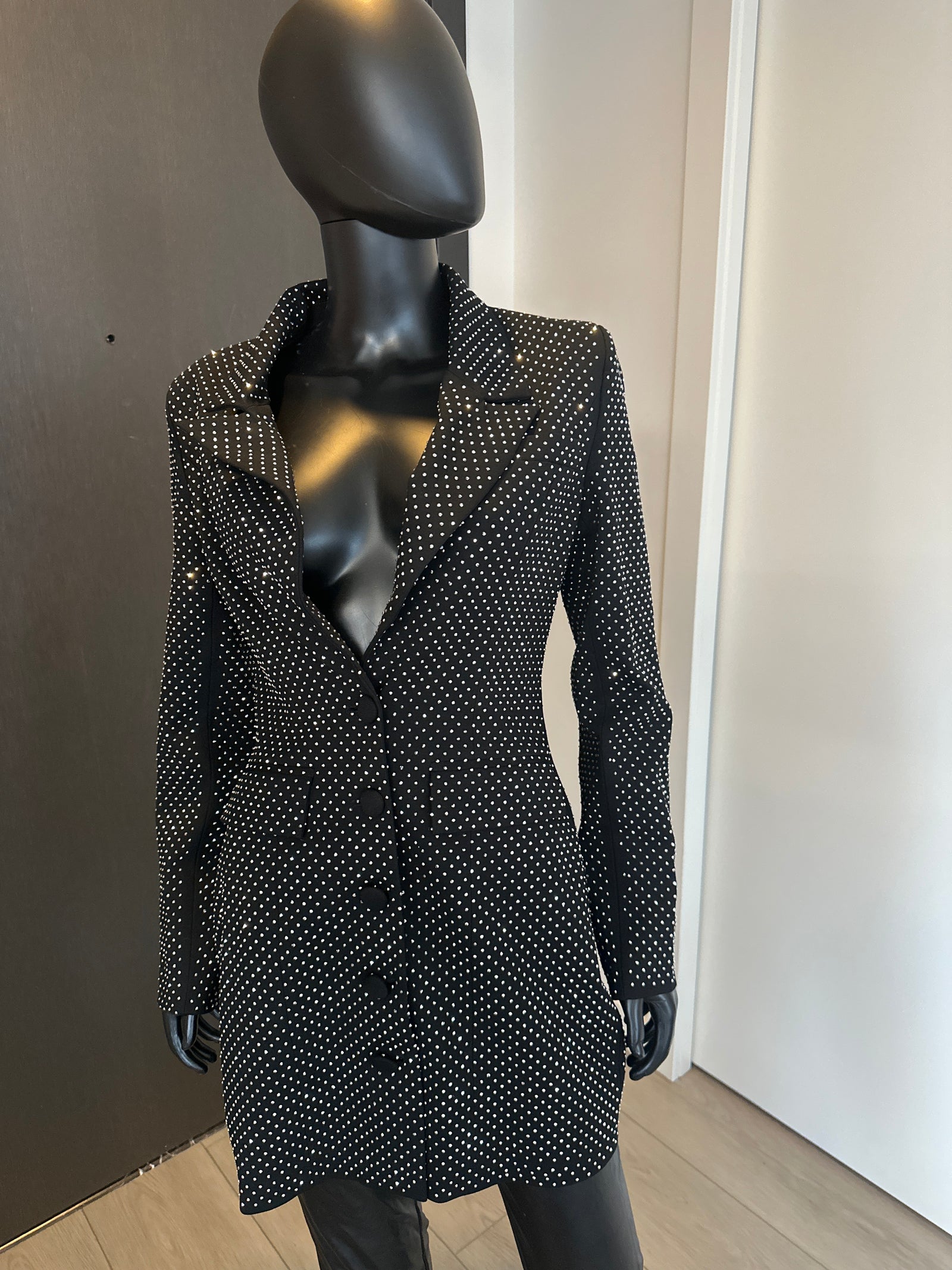 New! Black and Crystal Jacket or Dress! Medium!