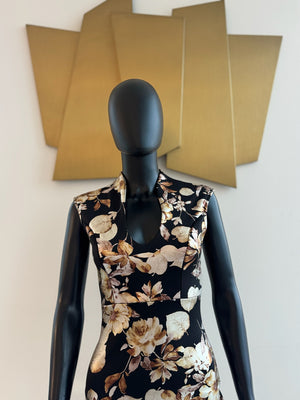 Small Black and Tan Cocktail Dress!