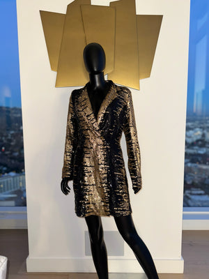 Medium! Sequins Black and Gold Blazer