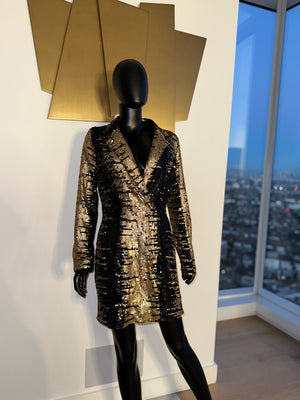 Medium! Sequins Black and Gold Blazer
