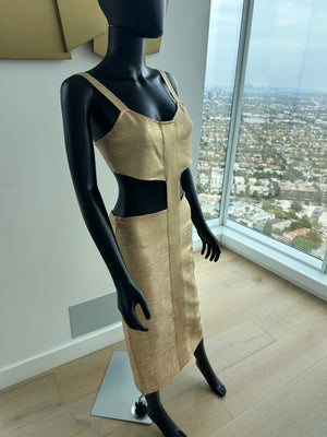 Beige Cut Out Dress! Medium! New