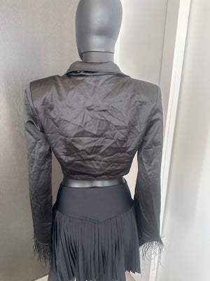 Chic Black Short Blazer Small