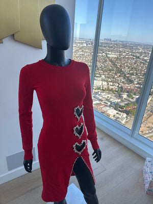 New! Red Cutout Heart Dress! Medium