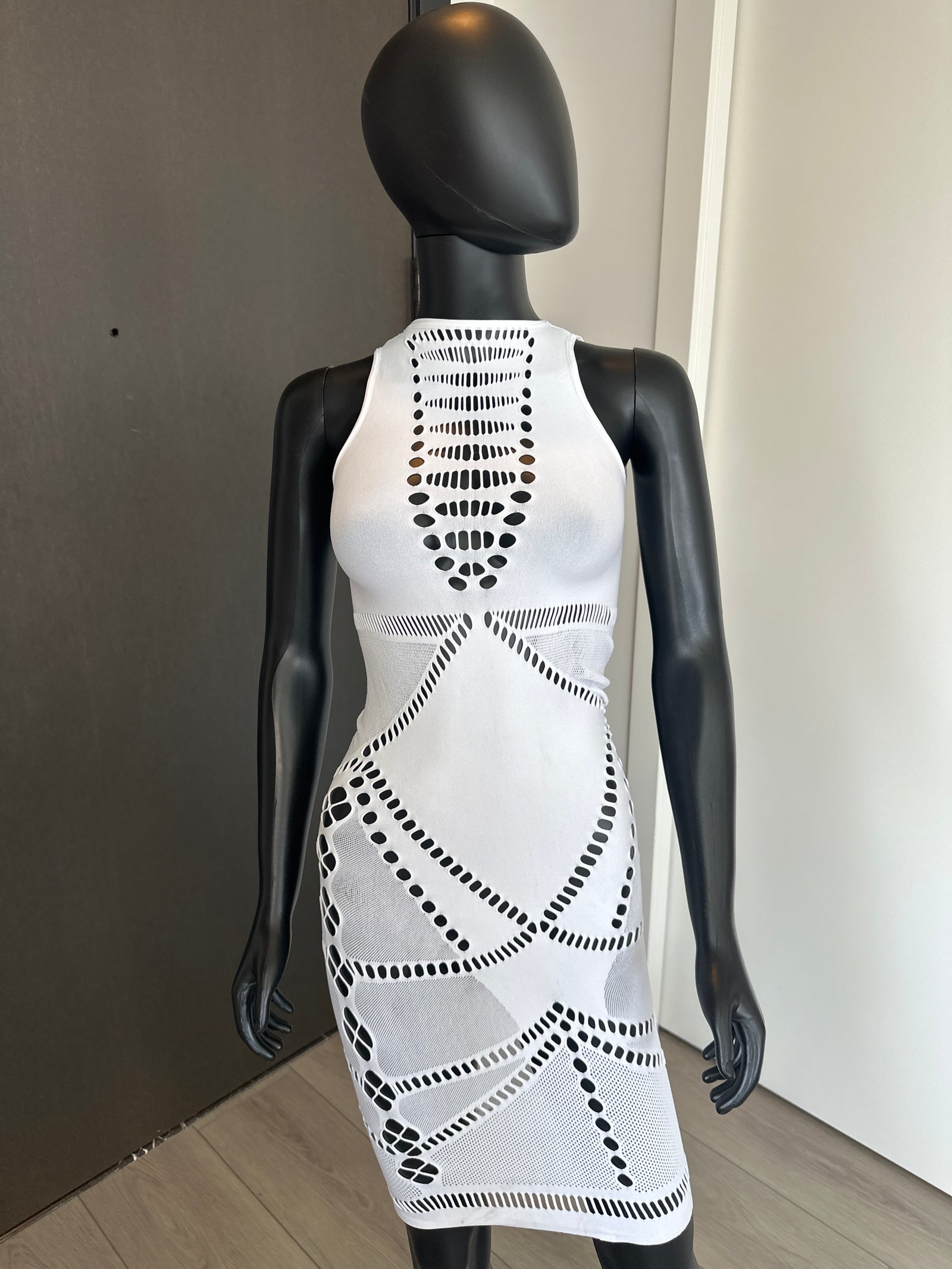 New! S/M! White BodyCon Dress!