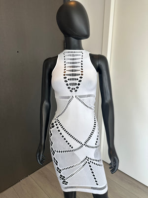 New! S/M! White BodyCon Dress!