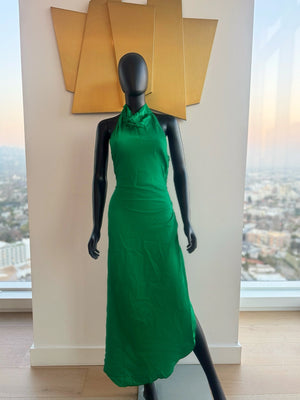 New! Silk Green Back Out Dress!
