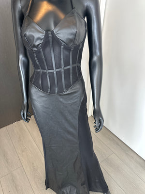New! Black Sexy Dress! Sheer Stomach and side legs! Medium