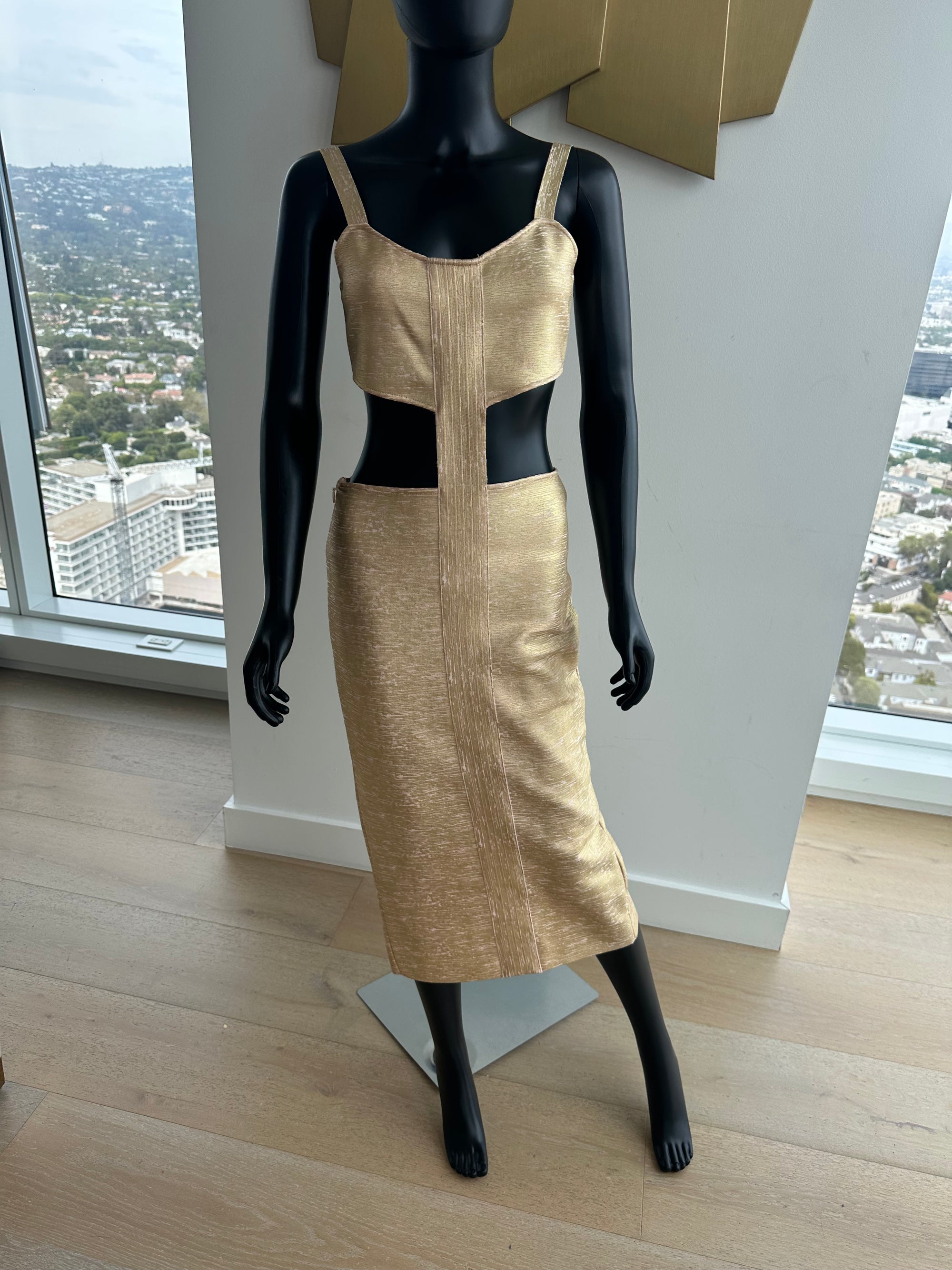 Beige Cut Out Dress! Medium! New