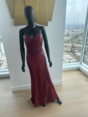 Maroon Floor Length Dress! Medium