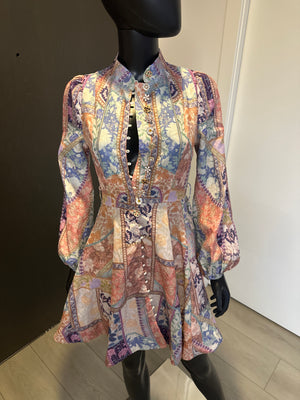 New! Multi Color Dress! Jewerly buttons! Medium