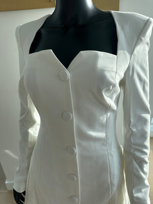 New! White Button Down Dress! Medium